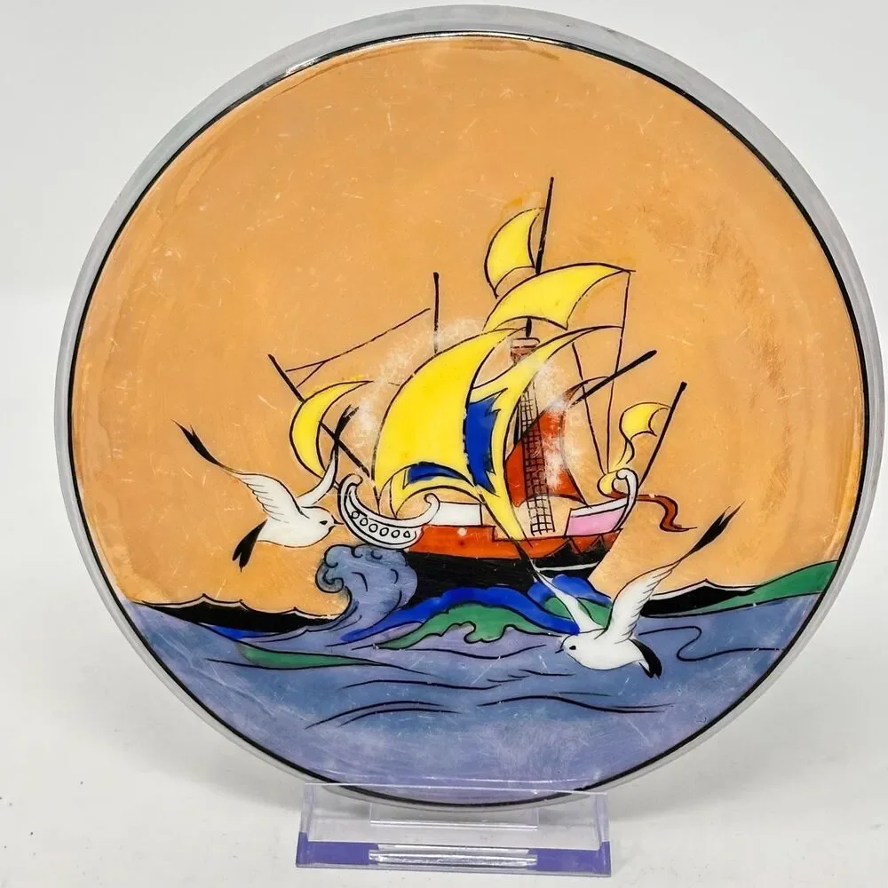 Noritake Lusterware Galleon Ship Porcelain 6
